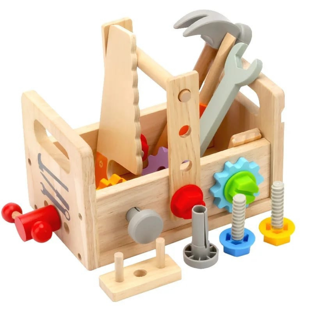 Caja de herramientas portatil de madera