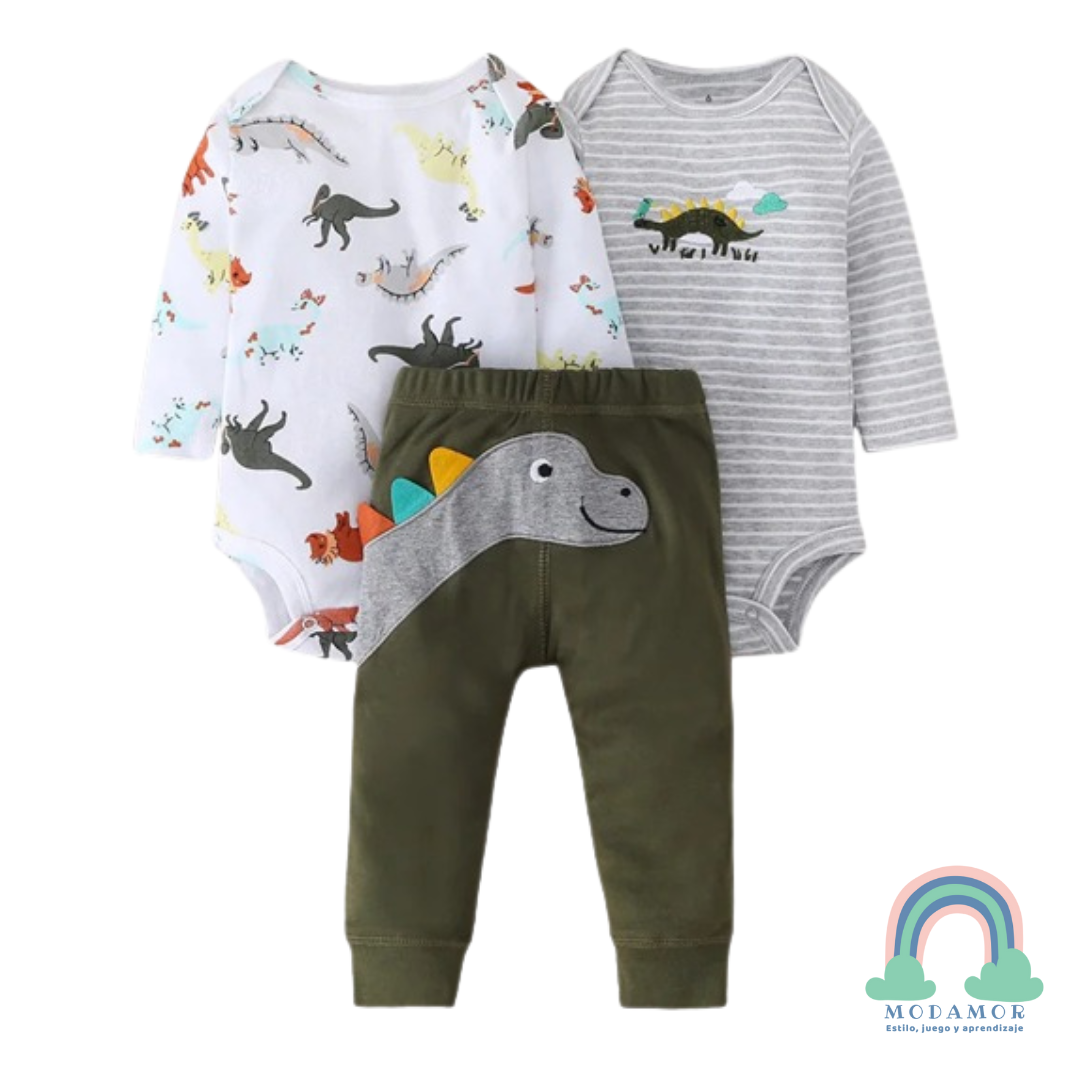 Conjunto Dino 3 piezas