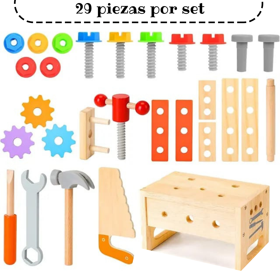 Caja de herramientas portatil de madera
