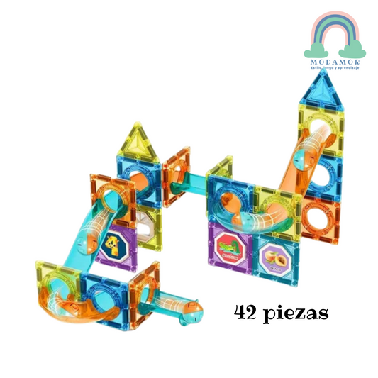 Bloques Magnéticos de Construcción 42 piezas.