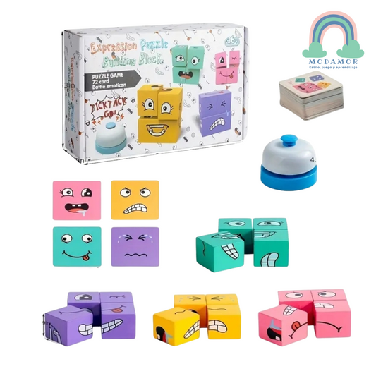 Juego de Mesa "Expression Puzzle" ¡Cambia la Cara y Gana!